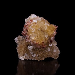 Calcite on Fluorite (fluorescent) Moscona Mine M04644